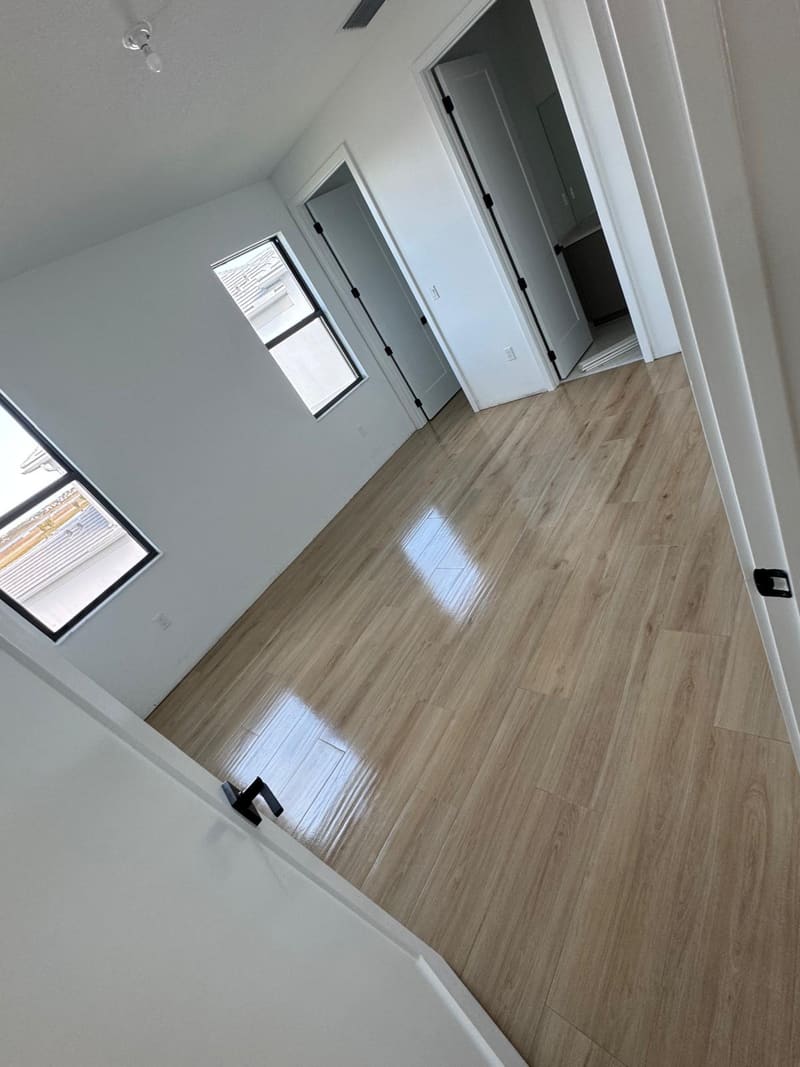 Subfloor, trim, transitions, JR Flooring job in Brevard County, FL