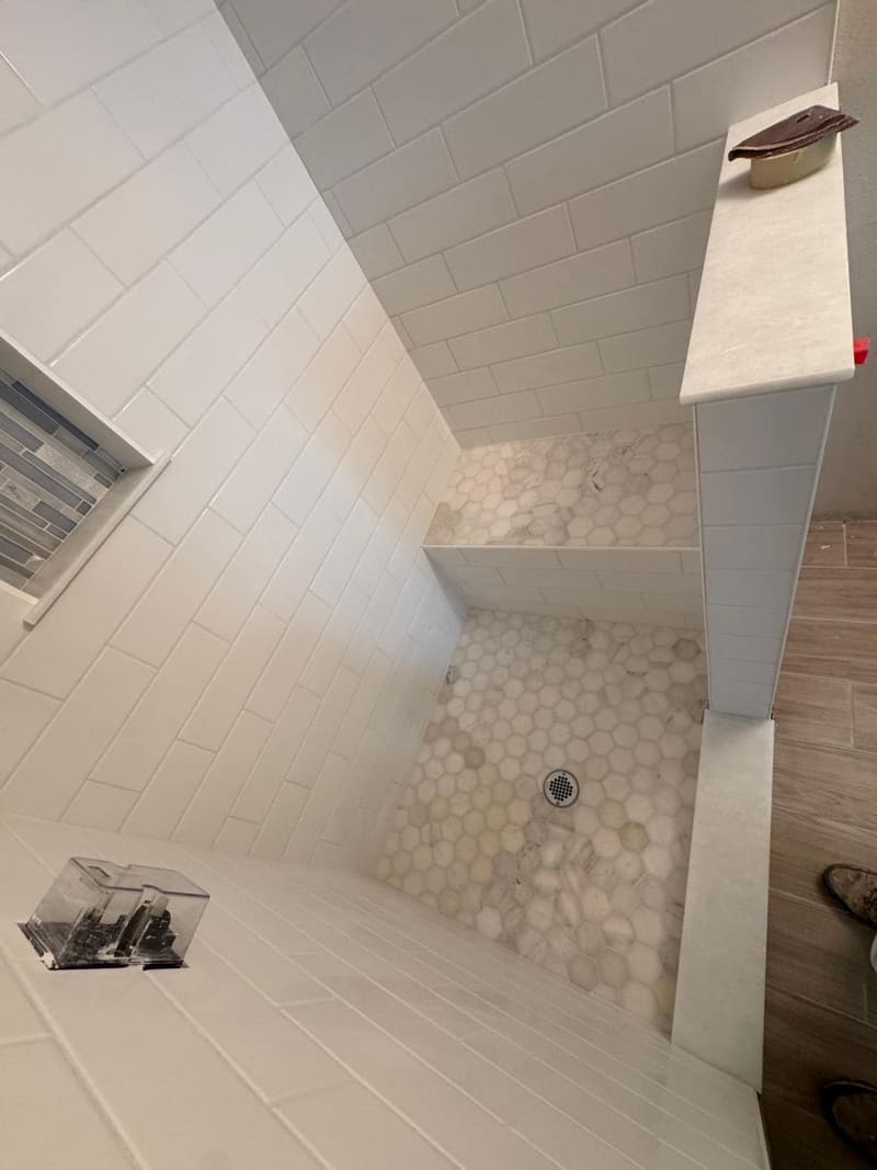 Bathroom & Shower job by JR Flooring, Brevard County, FL