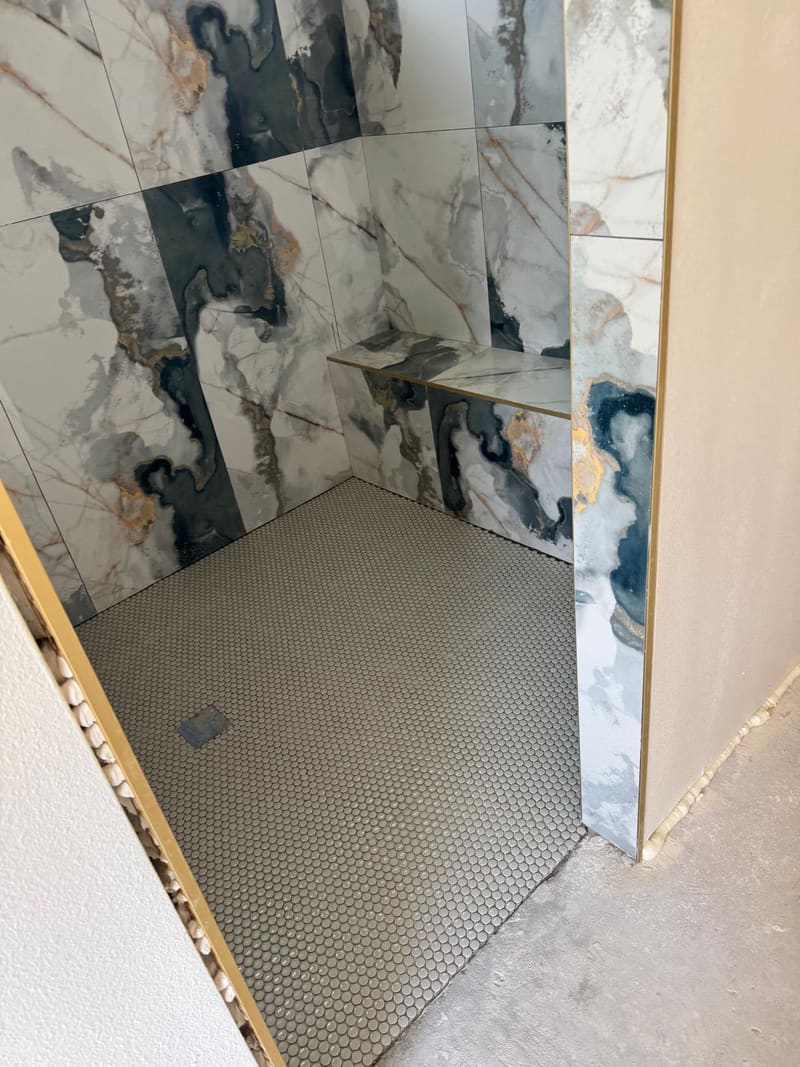 Bathroom & Shower job by JR Flooring, Brevard County, FL